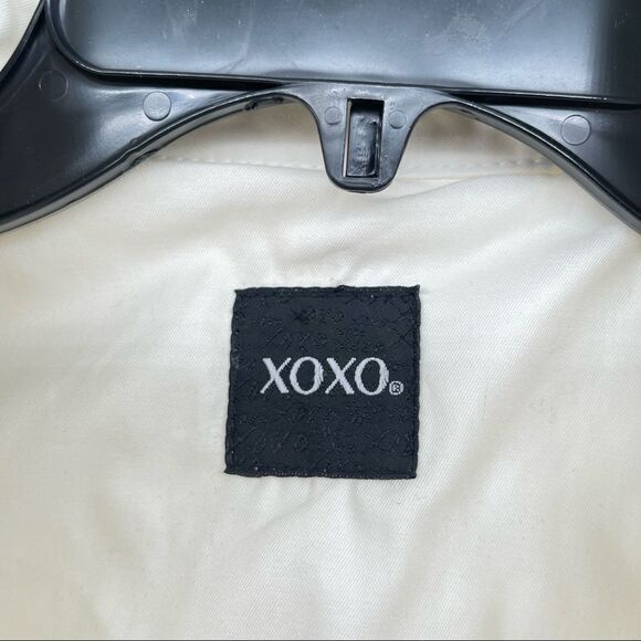 XOXO Women’s White Belted Lapel Casual Trench Coat Lightweight Jacket Small - Picture 13 of 17
